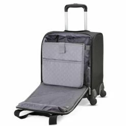 Samsonite Underseat Spinner With USB Port Carry-On Luggage, Jet Black, One Size -suitcase shop 91zihGgSKbL