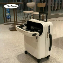 Travel Trolley Bag Rolling Luggage - Rolling Luggage Spinner 20 Inch -suitcase shop BeaSumore Front opening USB Rolling Luggage Spinner 20 inch light Suitcase Wheel Cabin Trolley Women s.jpg 640x640 f0b9411e 34b4 4471 a216 812752eba62a