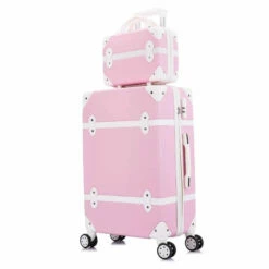 Carrylove Women Spinner Abs Retro Luggage 20"22"24"26" Trolley Bag